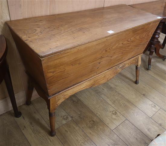 A 19th century elm dough bin W.119cm